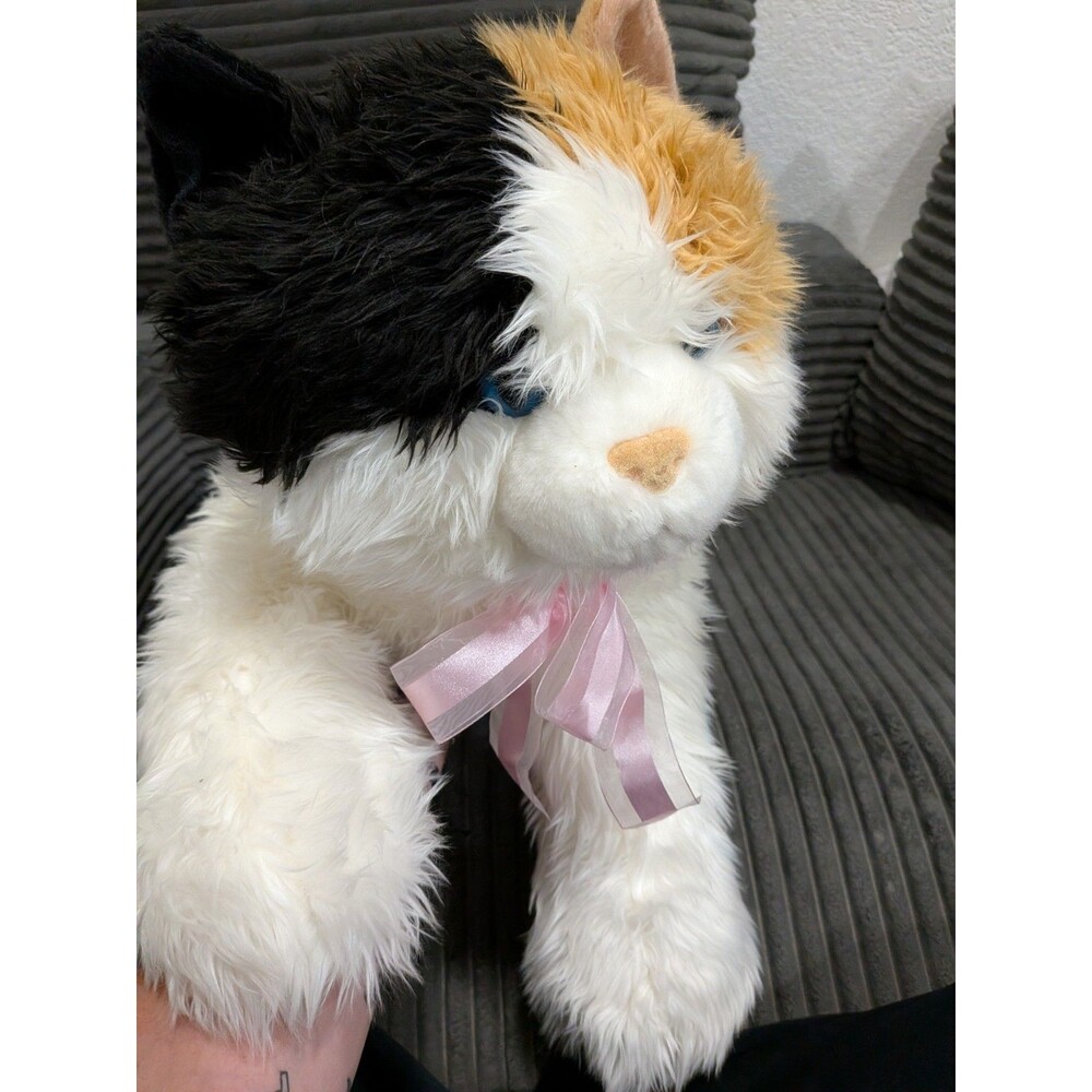 Huge Aurora Esmeralda Calico Cat 28" Plush Stuffed Animal Toy Jumbo Vintage